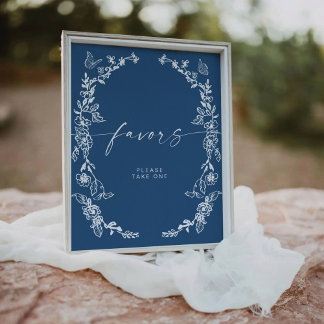 Floral Chinoiserie geeft de voorkeur aan voetstuk Reclamebord Met Voetstuk