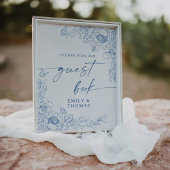 Floral Chinoiserie Guest Book voetstuk teken Reclamebord Met Voetstuk