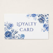 Floral chinoiserie klantenkaart visitekaartje (Voorkant)