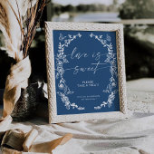 Floral Chinoiserie Love is een zoet voetstuk Reclamebord Met Voetstuk