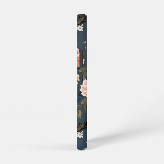 Floral Chinoiserie op Denim Blue Samsung Galaxy Hoesje (Rechterkant)