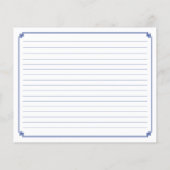 Floral Chinoiserie Porselein Bruids Recept Kaart (Achterkant)