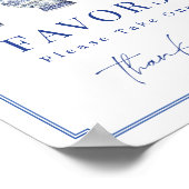 Floral Chinoiserie Porselein Vrijgezellenfeest Fav Poster (Hoek)