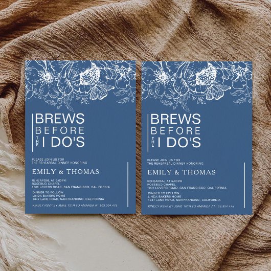 Floral Chinoiserie repetitie diner uitnodiging