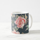 Floral  Chinoiserie Roze - ontvleksel Koffiemok (Voorkant rechts)