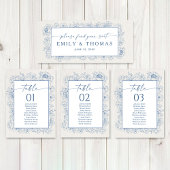 Floral Chinoiserie Trouwhoofd Tafel Teken