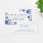 Floral chinoiserie verwijzingskaart visitekaartje (Bureau)