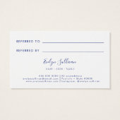 Floral chinoiserie verwijzingskaart visitekaartje (Achterkant)