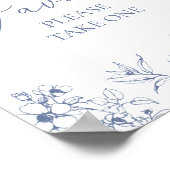 Floral Chinoiserie Vrijgezellenfeest Favorieten te Poster (Hoek)