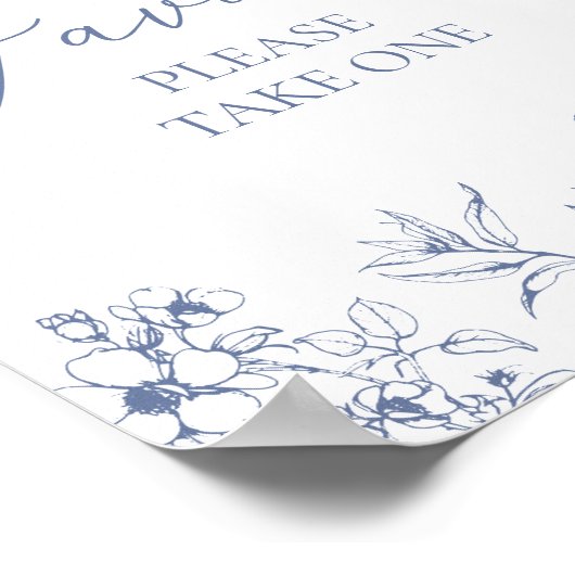 Floral Chinoiserie Vrijgezellenfeest Favorieten te Poster (Hoek)