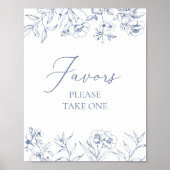 Floral Chinoiserie Vrijgezellenfeest Favorieten te Poster (Voorkant)