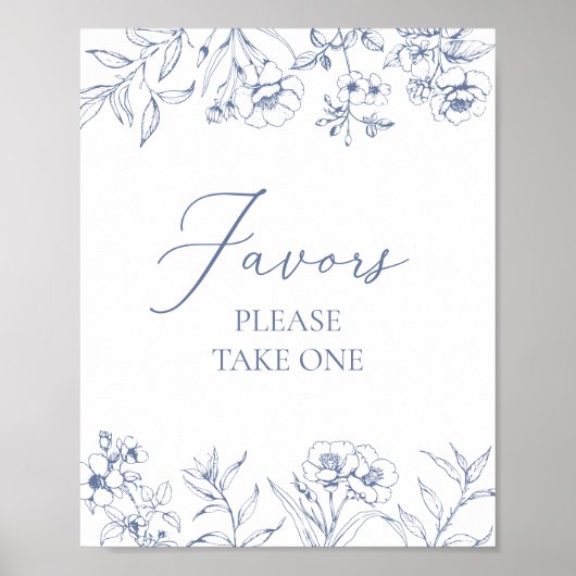 Floral Chinoiserie Vrijgezellenfeest Favorieten te Poster (Voorkant)