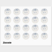 Floral Chinoiserie Wedding Classic Ronde Sticker (Vel)