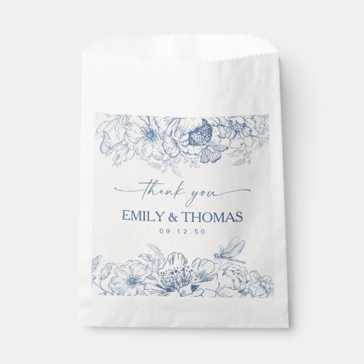 Floral Chinoiserie Wedding Favoriet Tassen Bedankzakje (Voorkant)