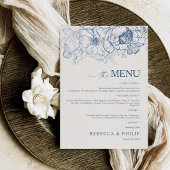 Floral Chinoiserie Wedding Flat Menu