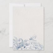 Floral Chinoiserie Wedding Kaart (Achterkant)