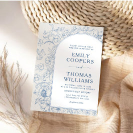 Floral Chinoiserie Wedding Kaart