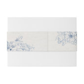 Floral Chinoiserie Wedding Uitnodigingen Wikkel (Achterkant Voorbeeld)