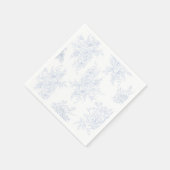 Floral Chintz Chinoiserie Blue Toile Wedding Servet (Hoek)