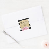 Floral chique bruiloft dank u Stickers / champagne (Envelop)