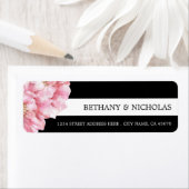 Floral chique bruiloft retour adres labels (Insitu)