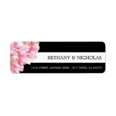 Floral chique bruiloft retour adres labels (Voorkant)