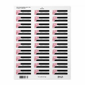 Floral chique bruiloft retour adres labels (Full Sheet)