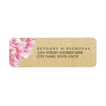 Floral chique retouradres labels / champagne