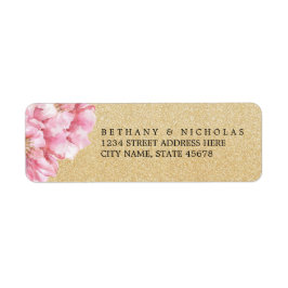 Floral chique retouradres labels / champagne