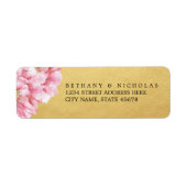 Floral chique retouradres labels / goud (Voorkant)