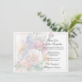 Floral Christelijk begrafenissympathie bedankt (Staand voorkant)