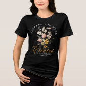Floral Christelijk Bijbelvers Tri-Blend Shirt (Voorkant)