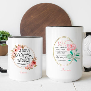 Floral Christelijk Inspirerend Bijbelvers Koffiemok
