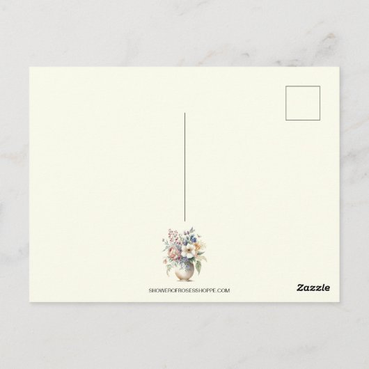 Floral Christelijk Prayer Scripting Verse Briefkaart (Achterkant)