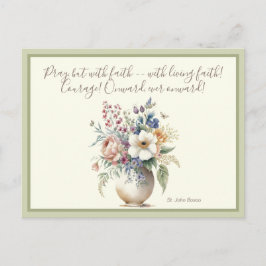 Floral Christelijk Prayer Scripting Verse Briefkaart
