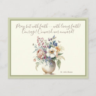 Floral Christelijk Prayer Scripting Verse Briefkaart