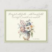 Floral Christelijk Prayer Scripting Verse Briefkaart (Voorkant)