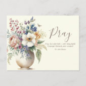 Floral Christelijk Prayer Scripting Verse Briefkaart (Voorkant)
