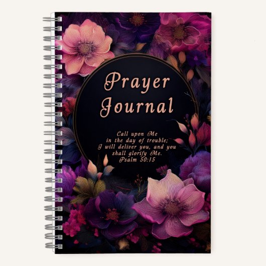 Floral Christian Prayer Journal Notitieboek (Voorkant)