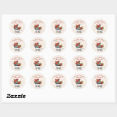 Floral Christmas Carriage Baby shower Ronde Sticker (Vel)
