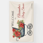 Floral Christmas Carriage Baby shower Spandoek (Verticaal)