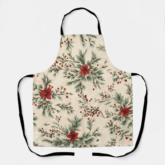 Floral Christmas Design Schort (Voorkant)