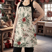 Floral Christmas Design Schort