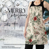 Floral Christmas Design Schort