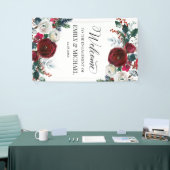 Floral Christmas Engagement party banner custom (Beurs)