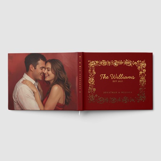 Floral Christmas Folie Gastboek Foto Gastboek Gastenboek (Volledig)