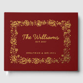 Floral Christmas Folie Gastboek Foto Gastboek Gastenboek (Voorkant)