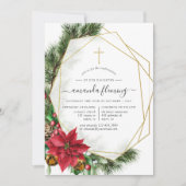 Floral Christmas Geometrische bevestiging Kaart (Voorkant)