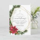 Floral Christmas Geometrische bevestiging Kaart (Staand voorkant)