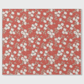 Floral Christmas Gift Wrap Cadeaupapier (Vlak)